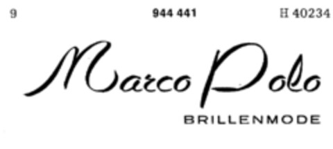 Marco Polo BRILLENMODE Logo (DPMA, 21.02.1975)