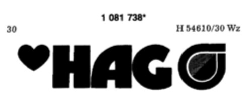 HAG Logo (DPMA, 10.07.1985)