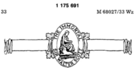 THE IMMORTAL SIR WALTER SCOTT Logo (DPMA, 08/18/1990)