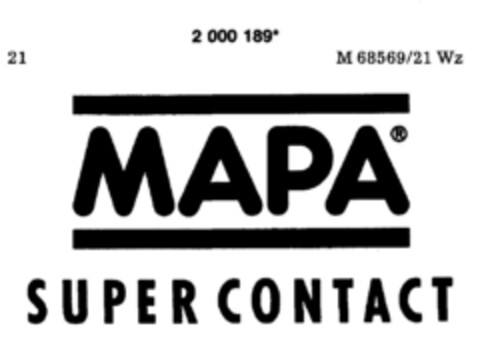 MAPA  SUPER CONTACT Logo (DPMA, 11/05/1990)