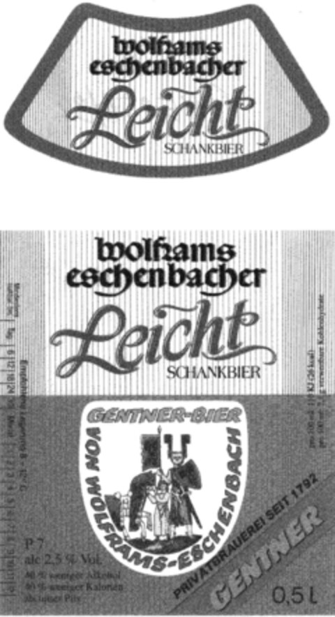 wolframs eschenbacher Leicht SCHANKBIER Logo (DPMA, 31.08.1993)