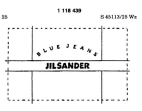JIL SANDER BLUE JEANS Logo (DPMA, 22.07.1987)
