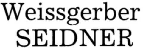 Weissgerber SEIDNER Logo (DPMA, 03/13/1986)