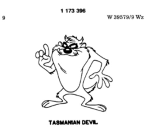 TASMANIAN DEVIL Logo (DPMA, 31.08.1989)