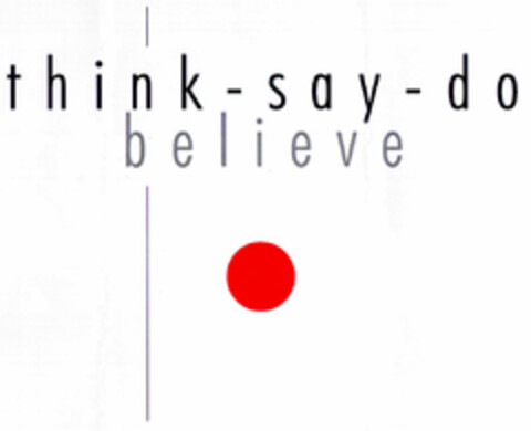 think-say-do believe Logo (DPMA, 04/30/2001)