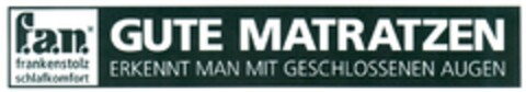 GUTE MATRATZEN ERKENNT MAN MIT GESCHLOSSENEN AUGEN Logo (DPMA, 16.05.2008)