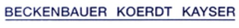 BECKENBAUER KOERDT KAYSER Logo (DPMA, 06/14/2010)