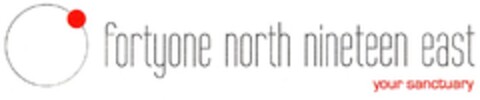 fortyone north nineteen east your sanctuary Logo (DPMA, 05/13/2014)