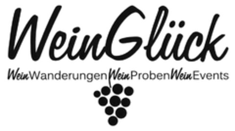 WeinGlück WeinWanderungen WeinProben WeinEvents Logo (DPMA, 10.08.2017)