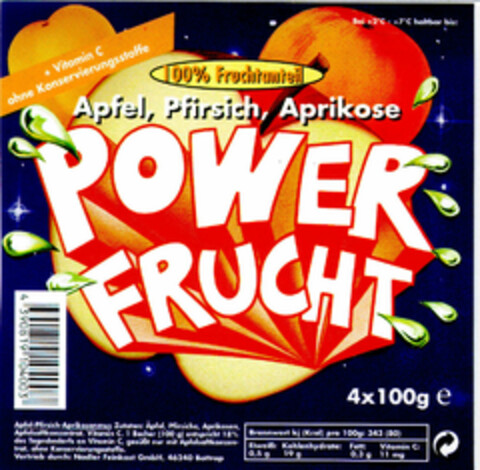 POWER FRUCHT Logo (DPMA, 14.10.1997)