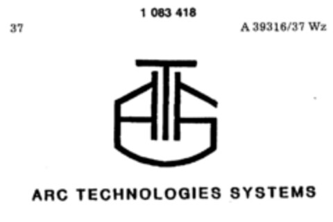 ARC TECHNOLOGIES SYSTEMS Logo (DPMA, 12/04/1984)