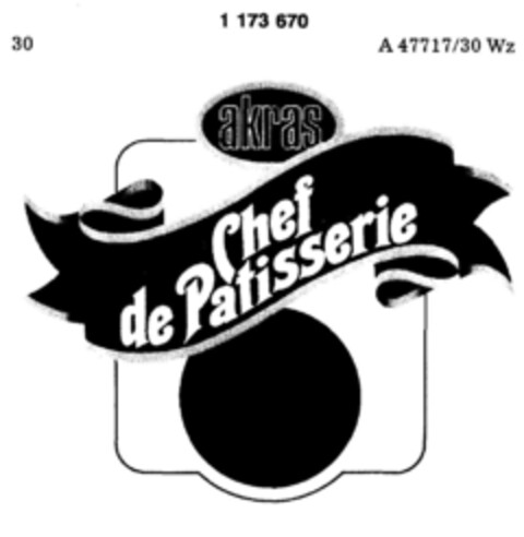 akras Chef de Patisserie Logo (DPMA, 15.02.1990)