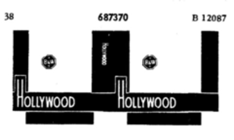 HOLLYWOOD B&W Logo (DPMA, 07.05.1955)