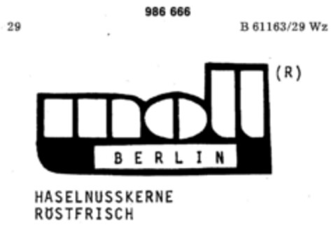 moll BERLIN HASELNUSSKERNE Logo (DPMA, 09/11/1978)