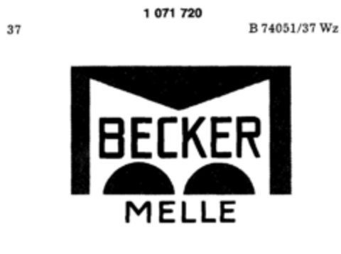 BECKER MELLE Logo (DPMA, 01.03.1984)