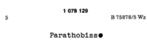 Parathobiss Logo (DPMA, 11.12.1984)