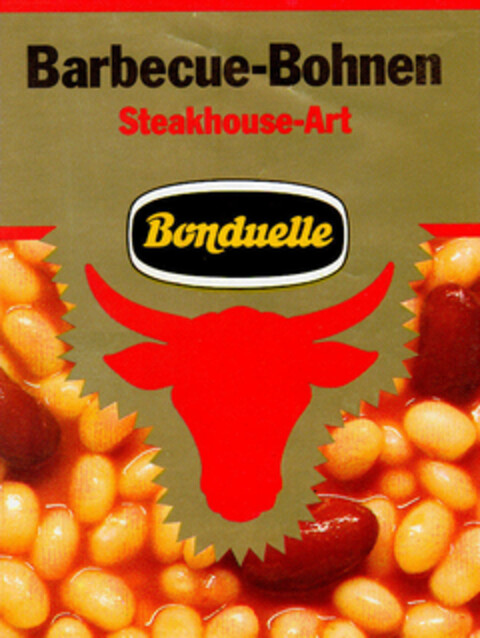 Bonduelle Barbecue-Bohnen Steakhouse-Art Logo (DPMA, 05.02.1987)