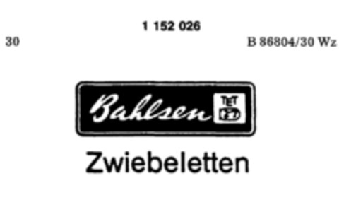 Bahlsen TET Zwiebeletten Logo (DPMA, 11.03.1989)