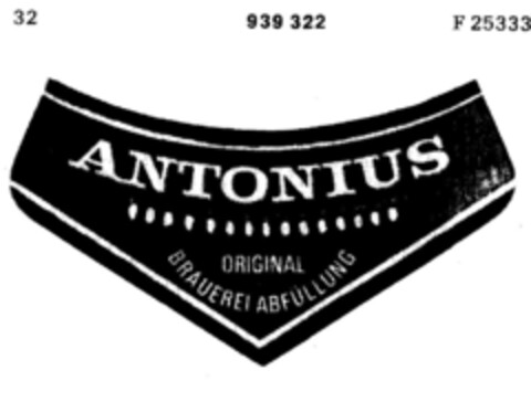 ANTONIUS ORIGINAL Logo (DPMA, 27.06.1974)