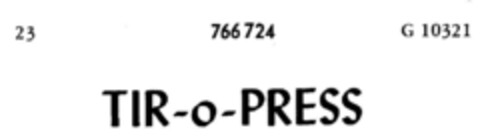 TIR-o-PRESS Logo (DPMA, 16.12.1960)