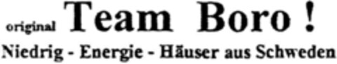 original Team Boro! Niedrig-Energie-Häuser aus Schweden Logo (DPMA, 12/21/1993)