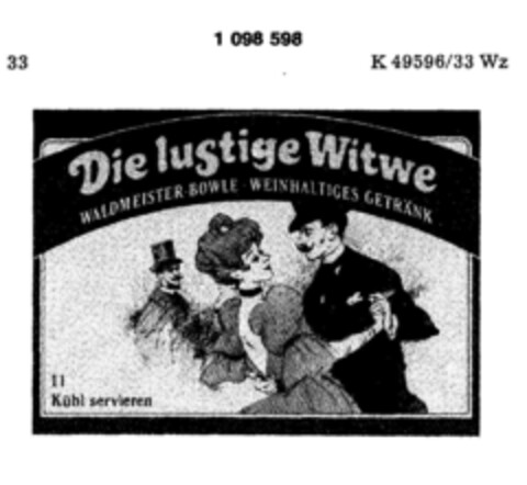 Die lustige Witwe Logo (DPMA, 25.03.1986)