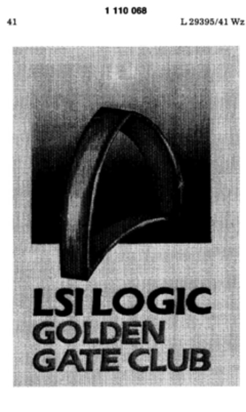 LSI LOGIC GOLDEN GATE CLUB Logo (DPMA, 10.09.1986)