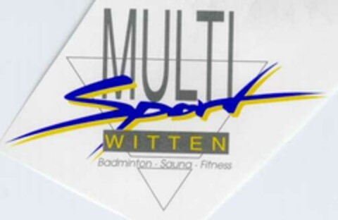 MULTI Sport WITTEN Badminton.Sauna.Fitness Logo (DPMA, 14.09.1994)
