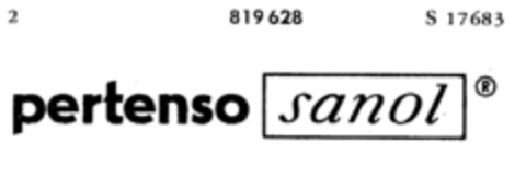 pertenso sanol Logo (DPMA, 26.06.1965)