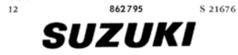 SUZUKI Logo (DPMA, 11/27/1968)