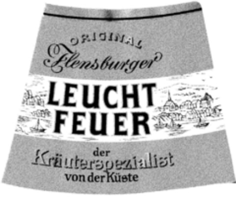 ORIGINAL Flensburger LEUCHTFEUER der Kräuterspezialist von der Küste Logo (DPMA, 02.07.1982)