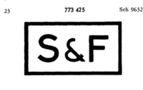 S&F Logo (DPMA, 04/13/1957)