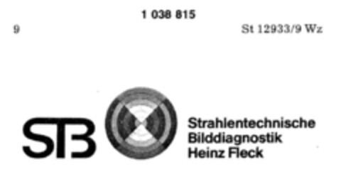 STB Stahlentechnische Bilddiagnostik Heinz Fleck Logo (DPMA, 05.12.1981)