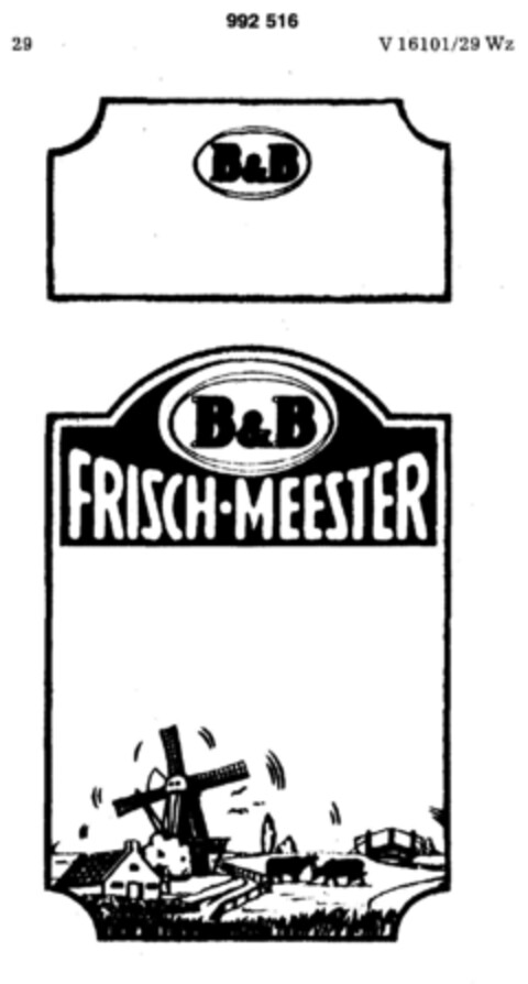 B&B FRISCH MEESTER Logo (DPMA, 18.10.1978)