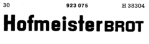 HofmeisterBROT Logo (DPMA, 05/02/1973)