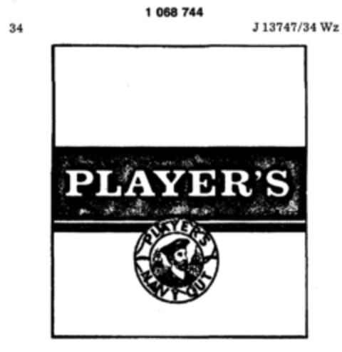 PLAYER`S NAVY CUT Logo (DPMA, 12/22/1977)