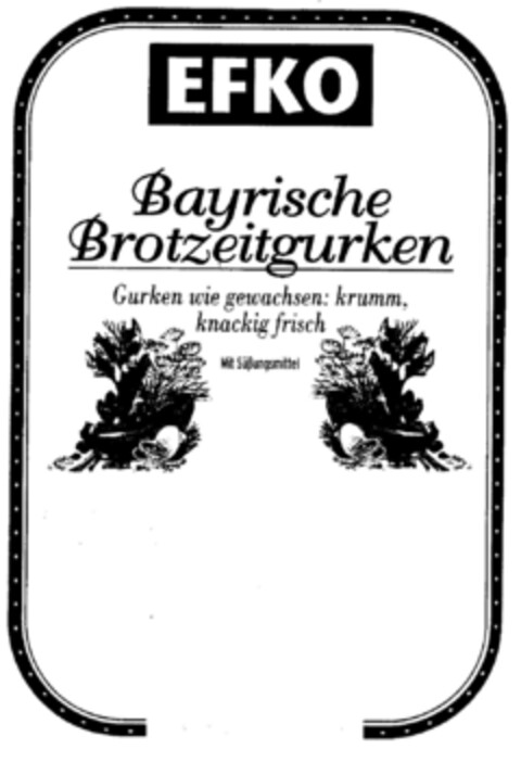 EFKO Bayrische Brotzeitgurken Logo (DPMA, 27.08.2001)