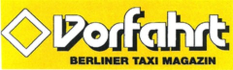 Vorfahrt BERLINER TAXI MAGAZIN Logo (DPMA, 15.01.2010)