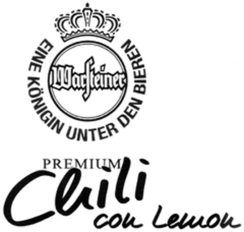 Warsteiner - Eine Königin unter den Bieren - Premium Chili con Lemon Logo (DPMA, 19.07.2007)