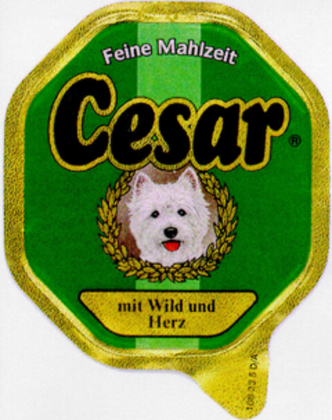 Feine Mahlzeit Cesar mit Wild und Herz Logo (DPMA, 05.07.1996)
