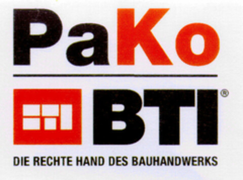 PaKo BTI Logo (DPMA, 10/16/1998)