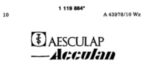 AESCULAP Acculan Logo (DPMA, 16.01.1988)