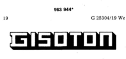 GISOTON Logo (DPMA, 04.05.1977)