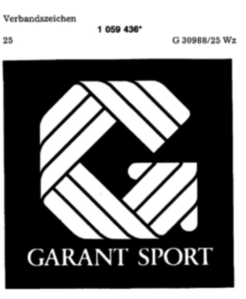 GARANT SPORT Logo (DPMA, 12/09/1983)