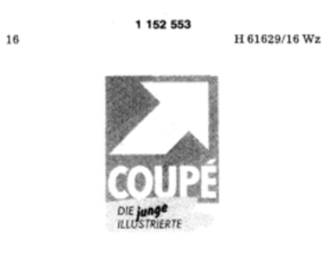 COUPE DIE junge ILLUSTRIERTE Logo (DPMA, 12.05.1989)