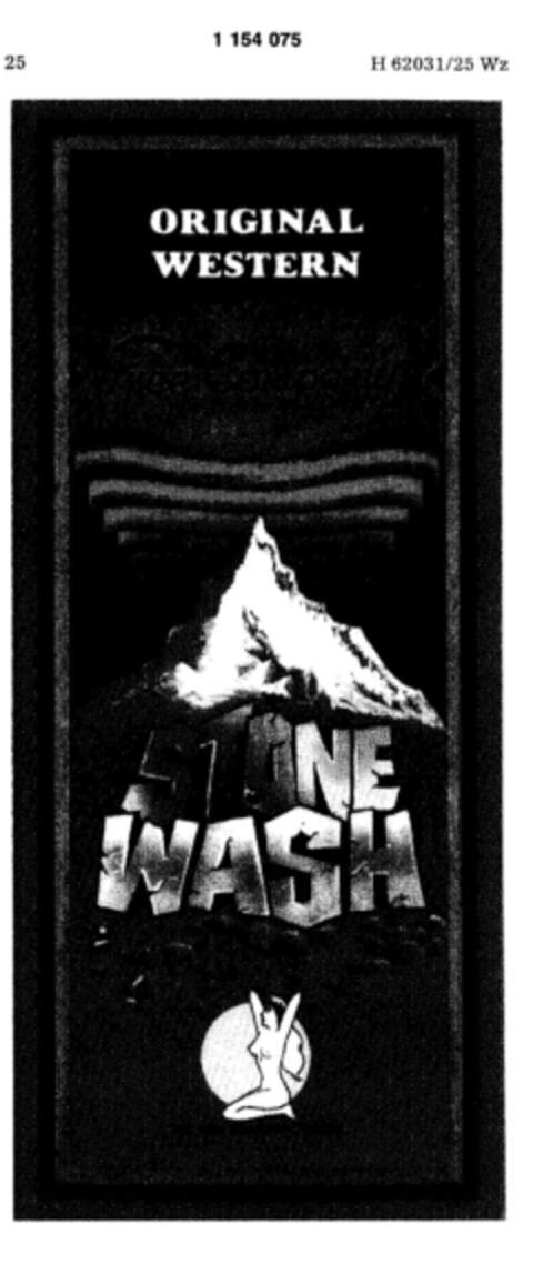 ORIGINAL WESTERN Free Company STONE WASH Logo (DPMA, 08/03/1989)