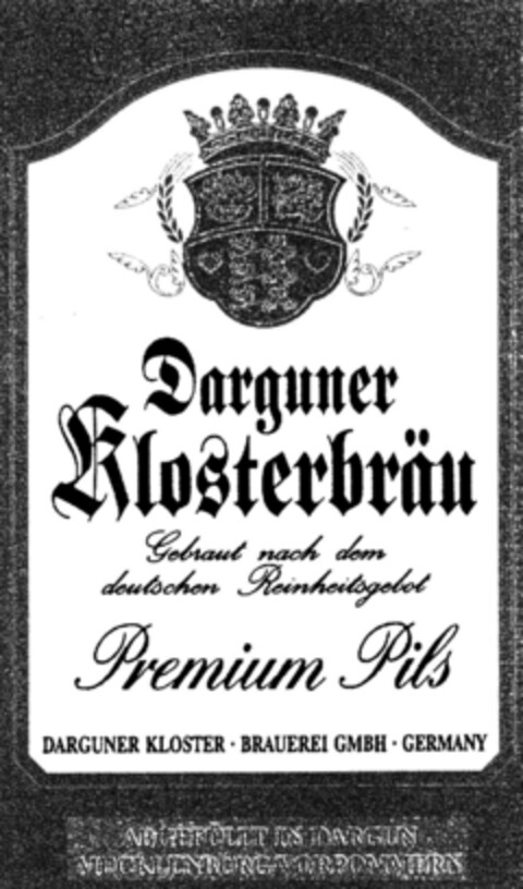 Darguner Klosterbräu Logo (DPMA, 13.12.1991)