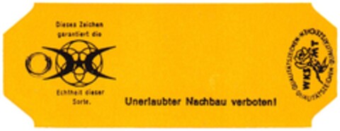 WKS MT Dieses Zeichen garantiert die Echtheit dieser Sorte Logo (DPMA, 02/21/1972)