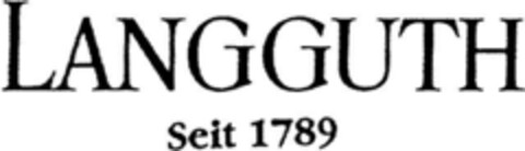 LANGGUTH Seit 1789 Logo (DPMA, 06/24/1994)