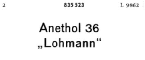 Anethol 36 "Lohmann" Logo (DPMA, 24.11.1961)